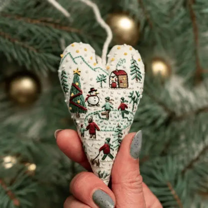 DIY-Weihnachtsherz-Stickerei-Set – Kreative Aktivität vor Weihnachten Mivoza Deutschland