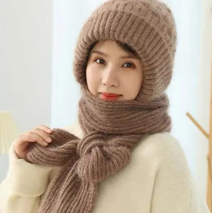 Damen Strickschal mit Kapuze — Perfekt für Winter-Outfits Mivoza Deutschland