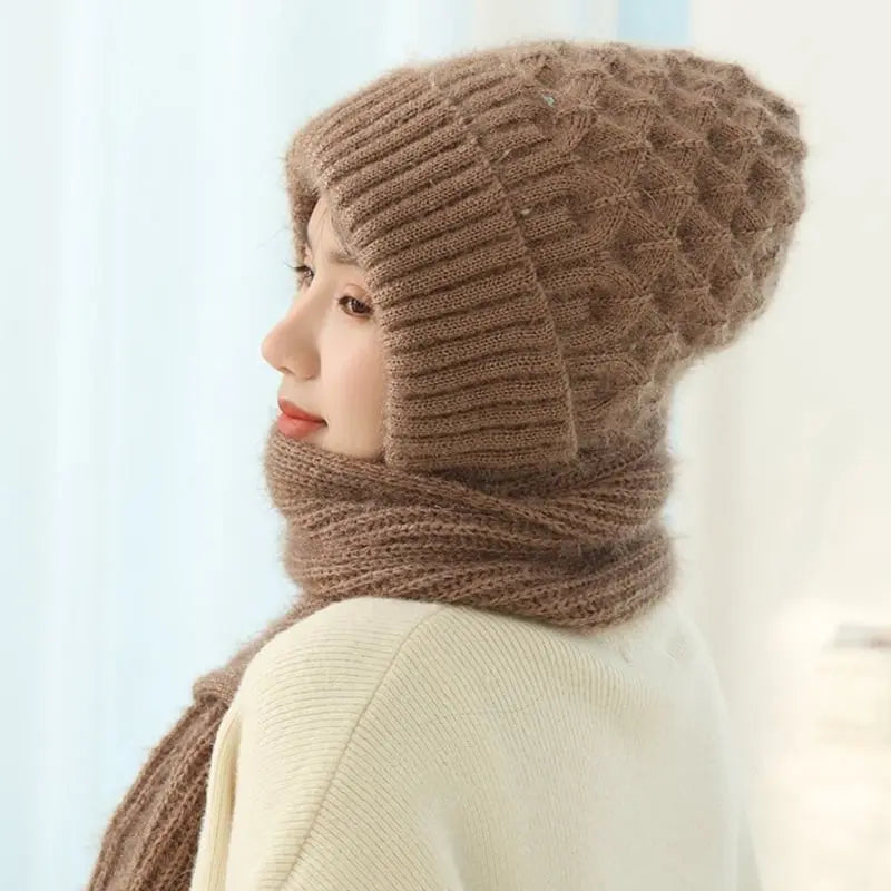 Damen Strickschal mit Kapuze — Perfekt für Winter-Outfits Mivoza Deutschland