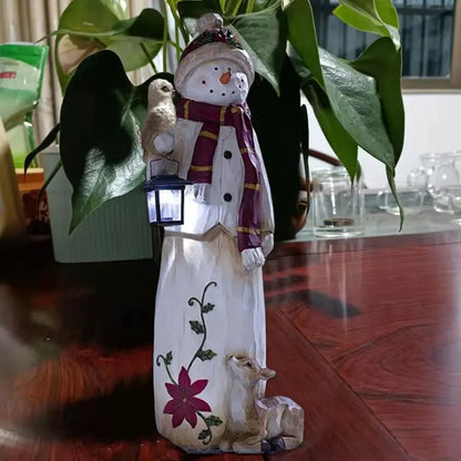 Deko Schneemann mit Laterne — Warmes Willkommen in der Winterzeit Mivoza Deutschland