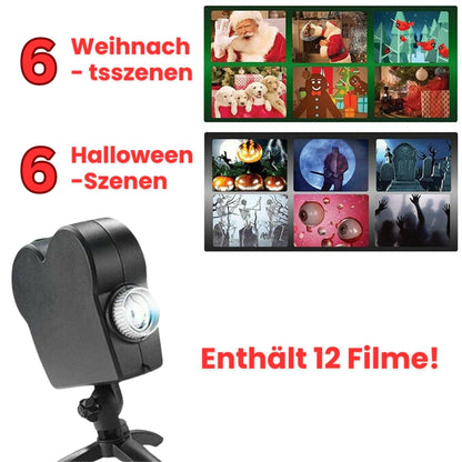 Holographische Projektionsparty-Lichter für Halloween & Weihnachtsdekoration