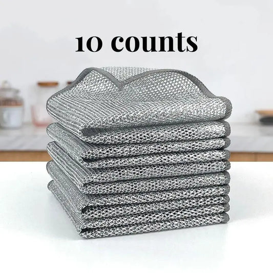 Reusable Diamond Weave Scrubber Cloths – Tough on Stains, Gentle on Surfaces Zorenza
