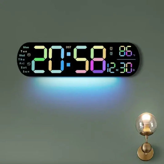Digitale Wanduhr Großes LED-Display mit Fernbedienung Mivoza Deutschland