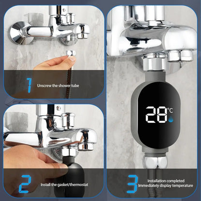 Digitales Duschthermometer — Perfekte Wassertemperatur den ganzen Winter über Mivoza Deutschland