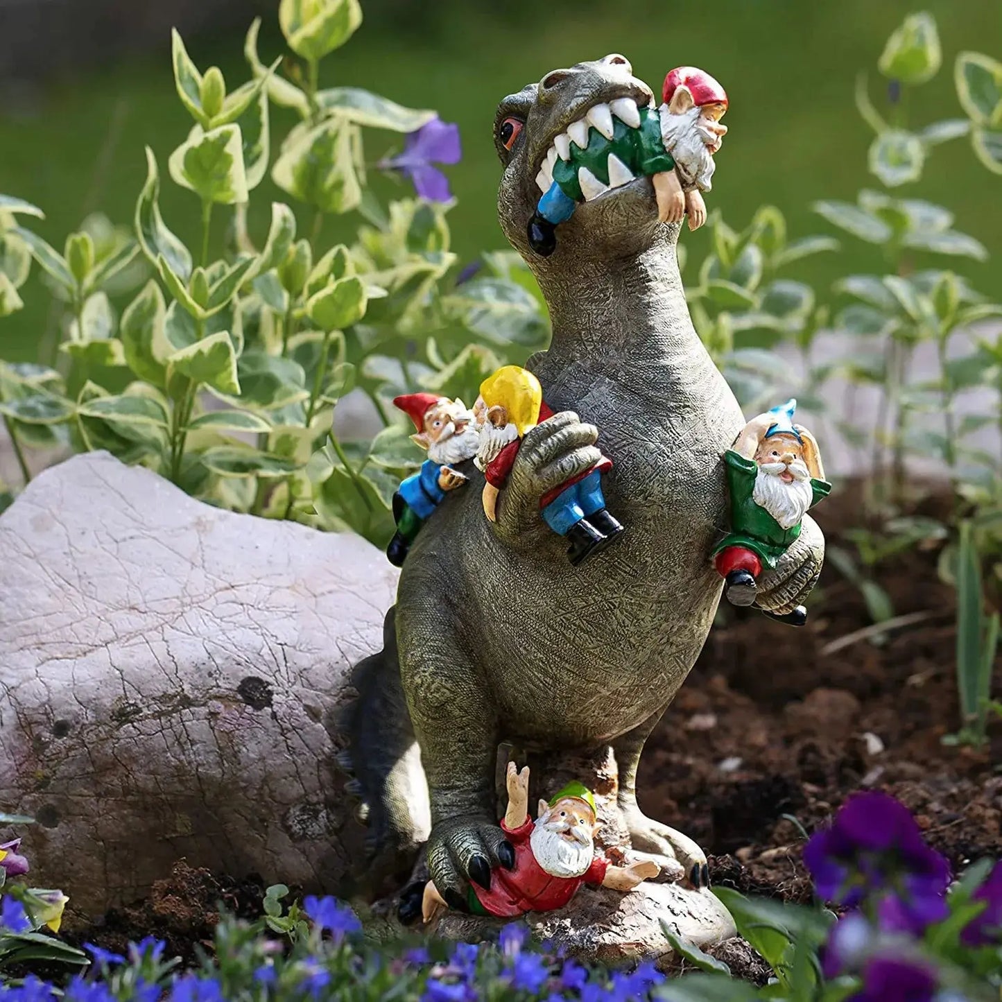 Dinosaurier-Gartenfigur – Lustiger & Einzigartiger Wichtelfresser Mivoza Deutschland