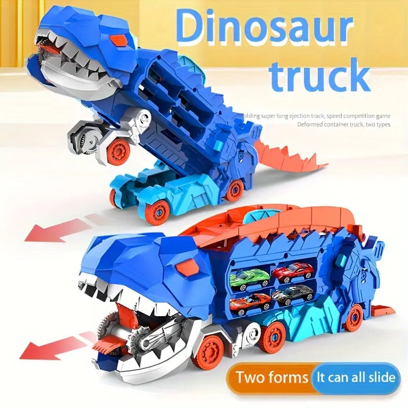 Dinosaurier-Transporter – Zusammenklappbare Rennstrecke mit Metallautos Mivoza Deutschland