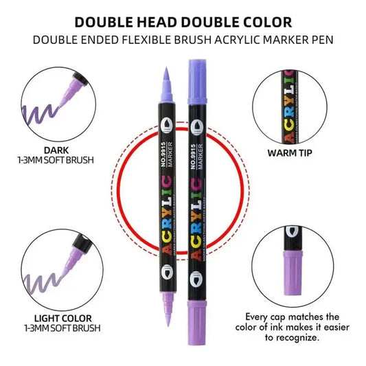 Doppelseitige Acrylmarker – Für kreative Projekte & Geschenke Mivoza Deutschland