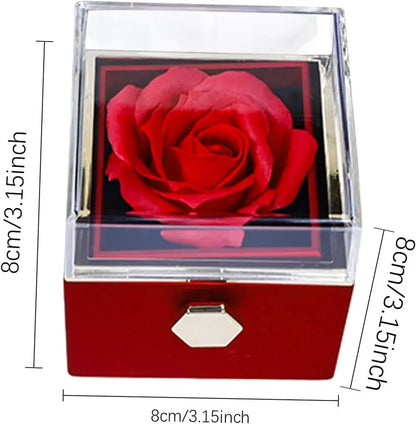 Drehbare Rosen-Seifen Schmuckbox — Mit Geheimfach für Ringe & Ohrringe Mivoza Deutschland