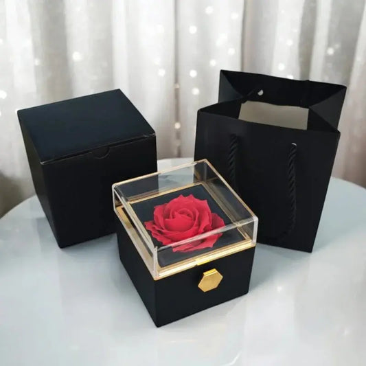 Drehbare Rosen-Seifen Schmuckbox — Mit Geheimfach für Ringe & Ohrringe Mivoza Deutschland