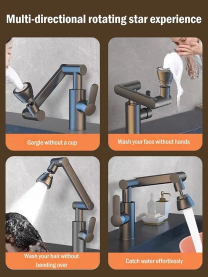Drehbarer 1080°-Wasserhahn – Roboterarm-Design & 2 Strahlarten Mivoza Deutschland