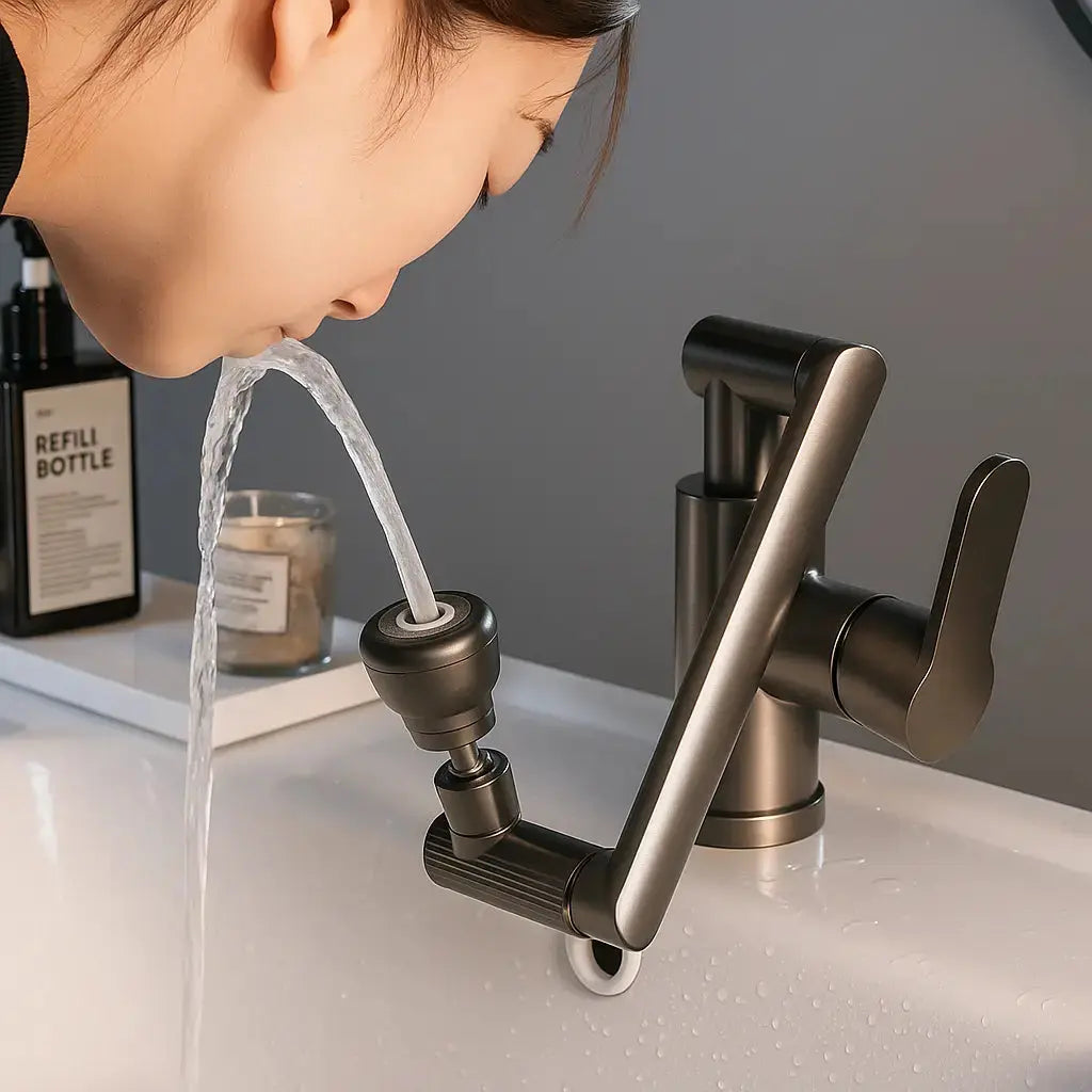 Drehbarer 1080°-Wasserhahn – Roboterarm-Design & 2 Strahlarten Mivoza Deutschland