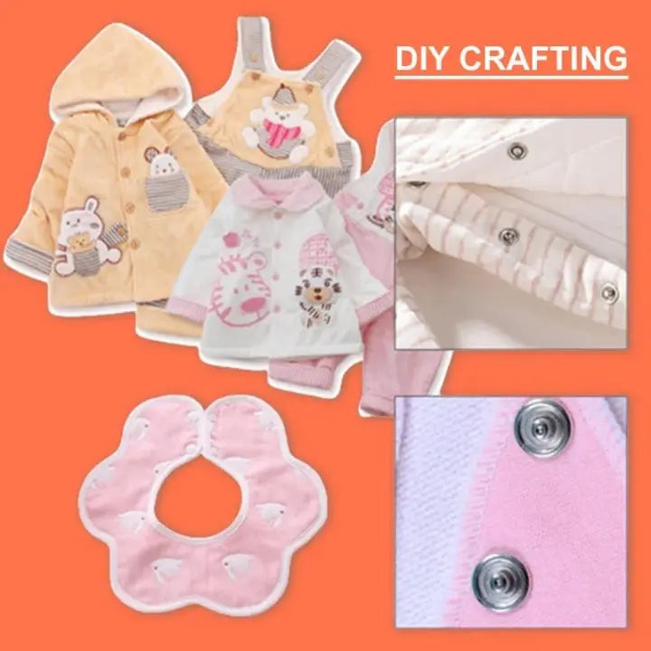 Druckknopf-Set mit Zange — Perfekt zum Anpassen von Babybekleidung Mivoza Deutschland