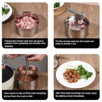 Edelstahl Fleischbällchen-Form für Perfekte Kugeln Mivoza Deutschland