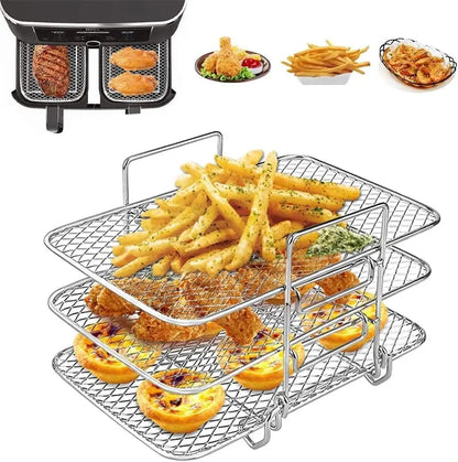 Edelstahl Rack für Heißluftfritteuse — Crispy Ergebnisse ohne ständiges Wenden Mivoza Deutschland
