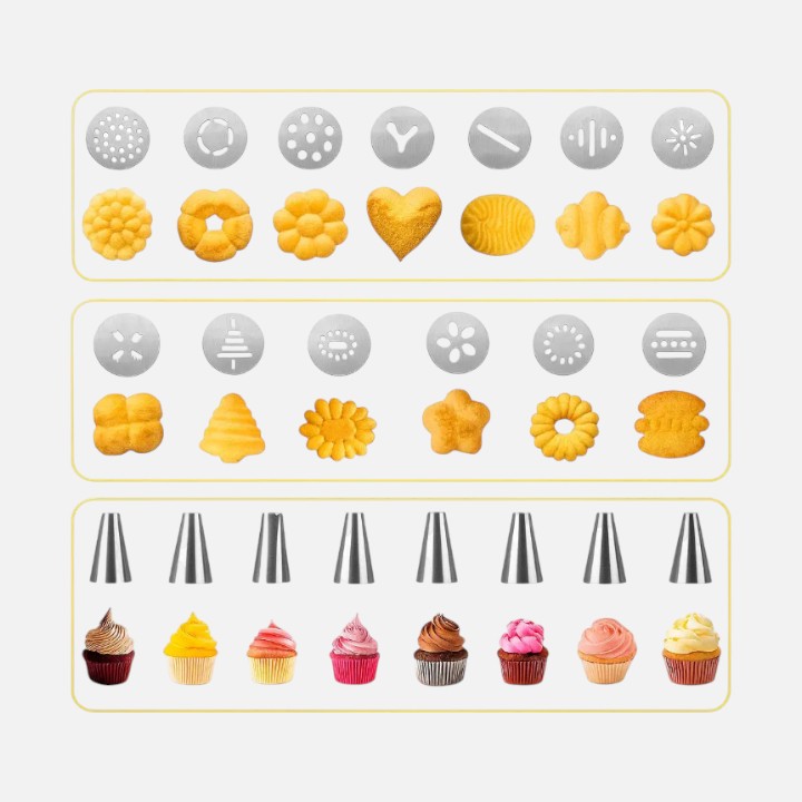 Edelstahl Spritzgebäckpresse Set