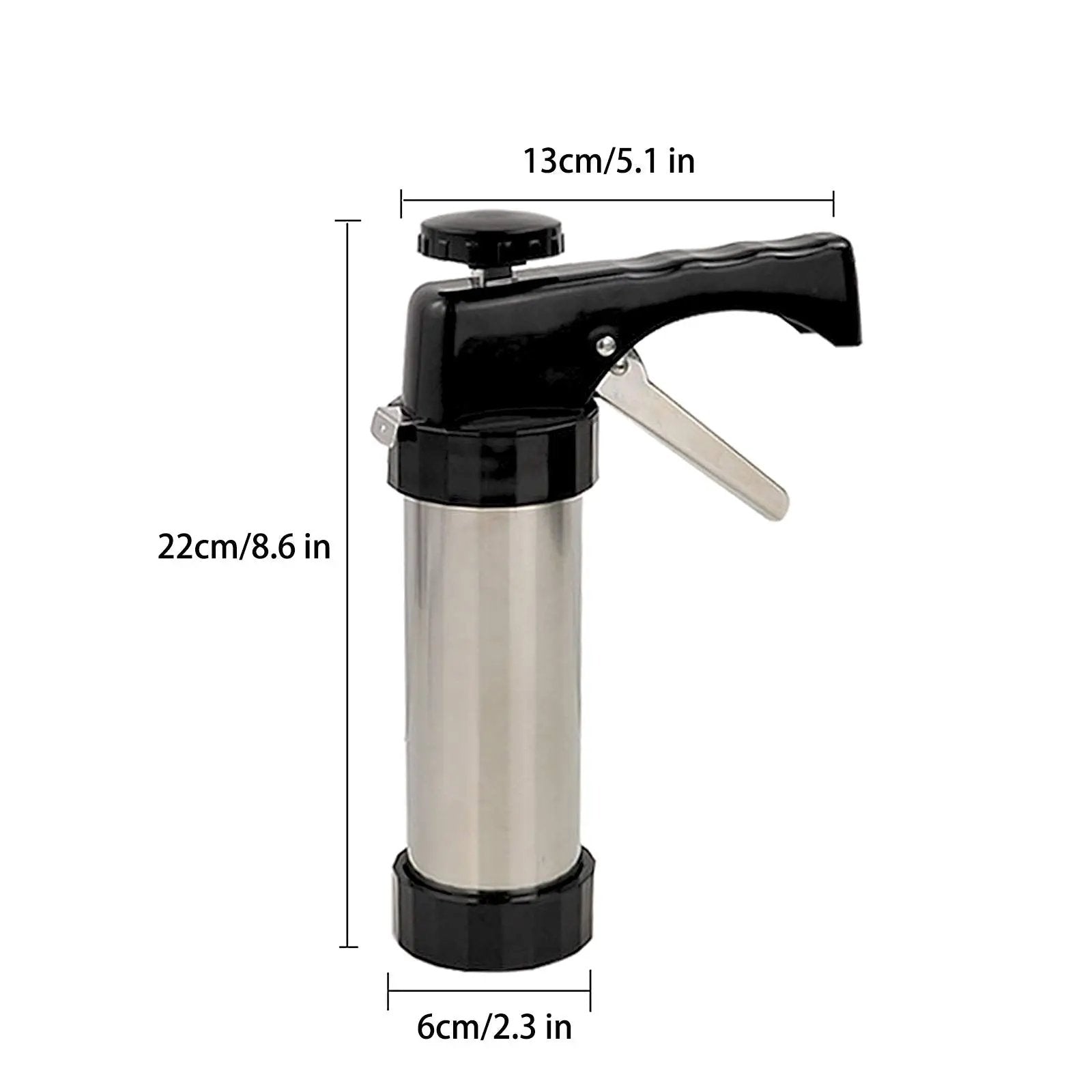 Edelstahl Spritzgebäckpresse Weihnachtsset — 13 Ausstechformen & 8 Tüllen Mivoza Deutschland