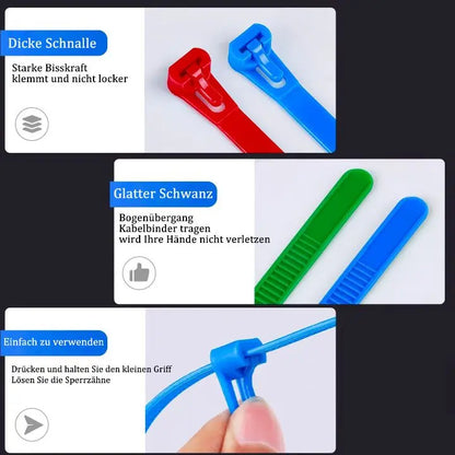 Elastische Nylon-Kabelbinder - 100 (Stück) Mivoza Deutschland