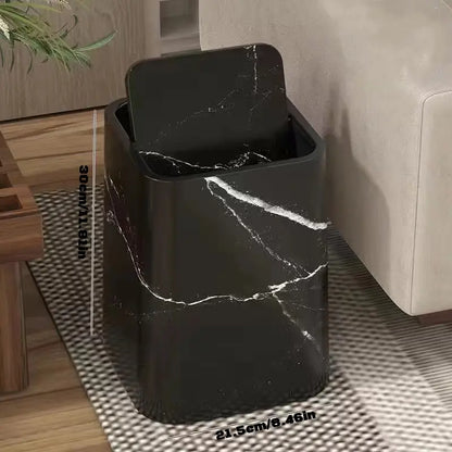 Eleganter Mülleimer im Marmor-Design mit Schwenkdeckel Mivoza Deutschland