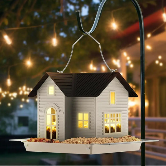 Elegantes Solar-Vogelfutterhaus mit LED-Beleuchtung Mivoza Deutschland