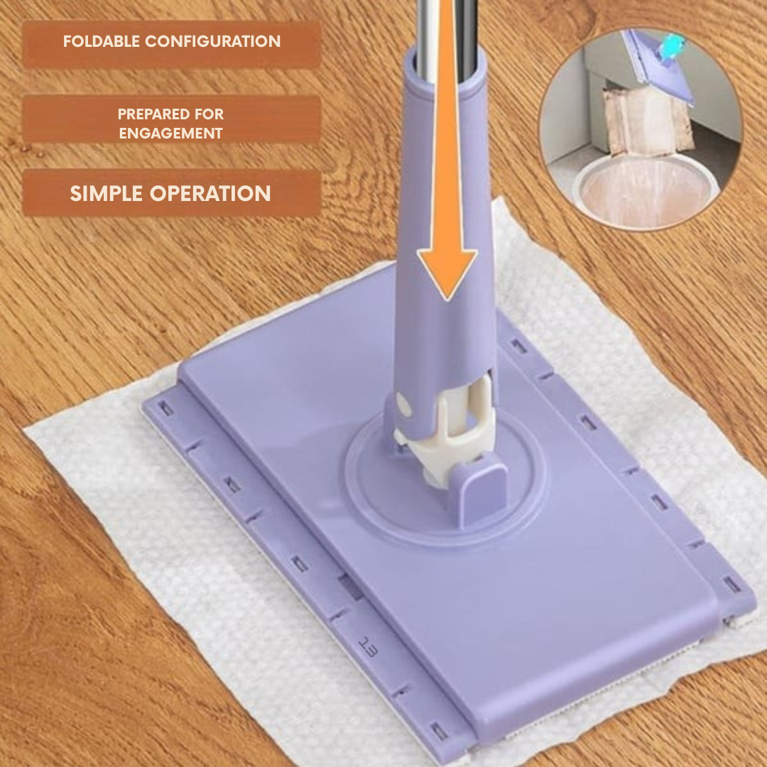 Flachmopp mit 360° Drehkopf – Berührungsfreie Reinigung