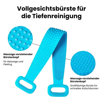 Extra langer Silikon-Rückenschrubber mit Griff für einfaches Peeling Mivoza Deutschland