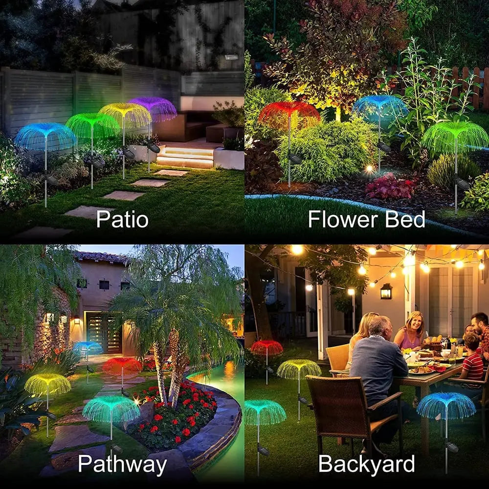 Garten-Solar-Feuerwerkslampe – Leuchtet wie eine schwebende Qualle Mivoza Deutschland