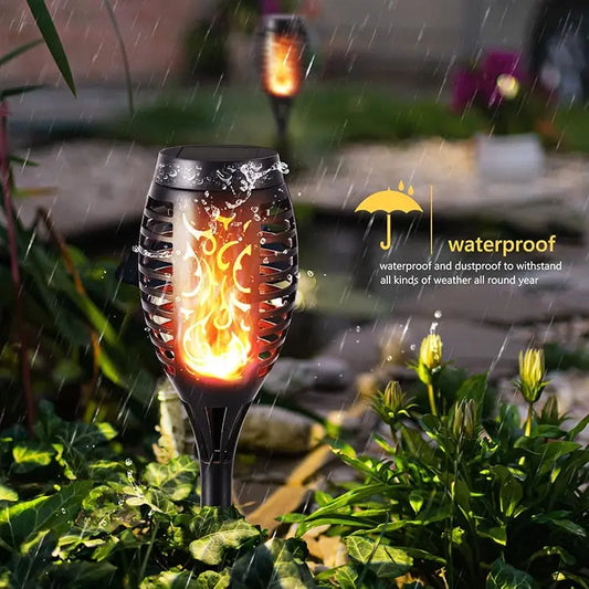 Gartenleuchte Solar Flamme — Stimmungsvoll & sicher ohne echtes Feuer Mivoza Deutschland