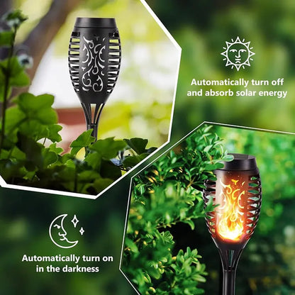 Gartenleuchte Solar Flamme — Stimmungsvoll & sicher ohne echtes Feuer Mivoza Deutschland