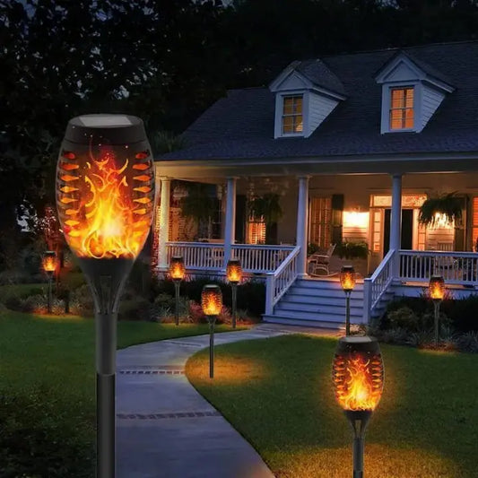 Gartenleuchte Solar Flamme — Stimmungsvoll & sicher ohne echtes Feuer Mivoza Deutschland