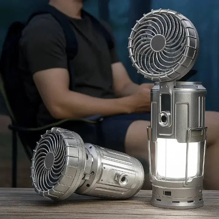 Geniale Campinglampe  — Mit Lüfter, Taschenlampe & Powerbank Mivoza Deutschland