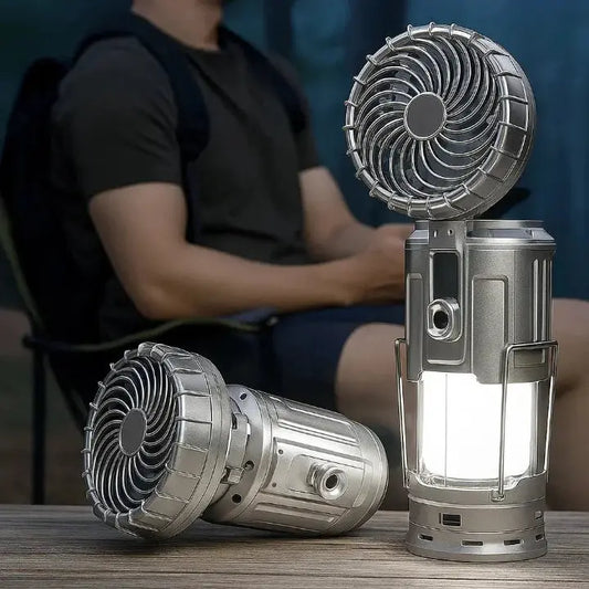 Geniale Campinglampe  — Mit Lüfter, Taschenlampe & Powerbank Mivoza Deutschland