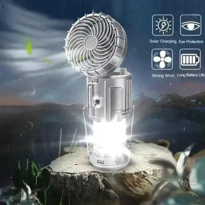 Geniale Campinglampe  — Mit Lüfter, Taschenlampe & Powerbank Mivoza Deutschland