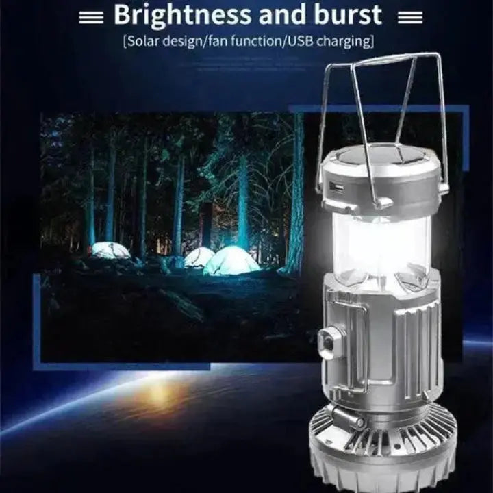 Geniale Campinglampe  — Mit Lüfter, Taschenlampe & Powerbank Mivoza Deutschland