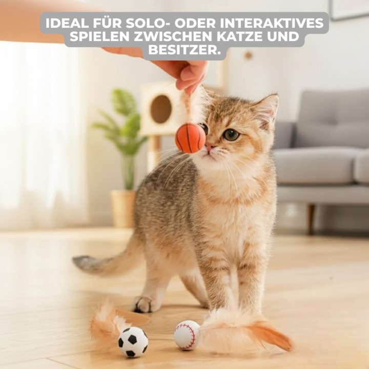 FeatherBounce Katzenspielzeug - 3er-Set