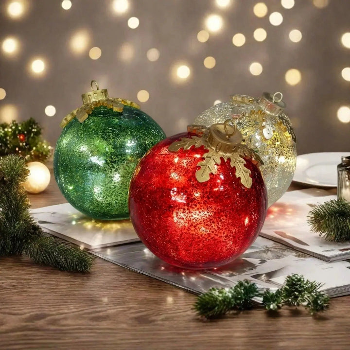 Glas-Tischornamente Weihnachten 3er Set — Verleihen jedem Tisch funkelnden Zauber Mivoza Deutschland