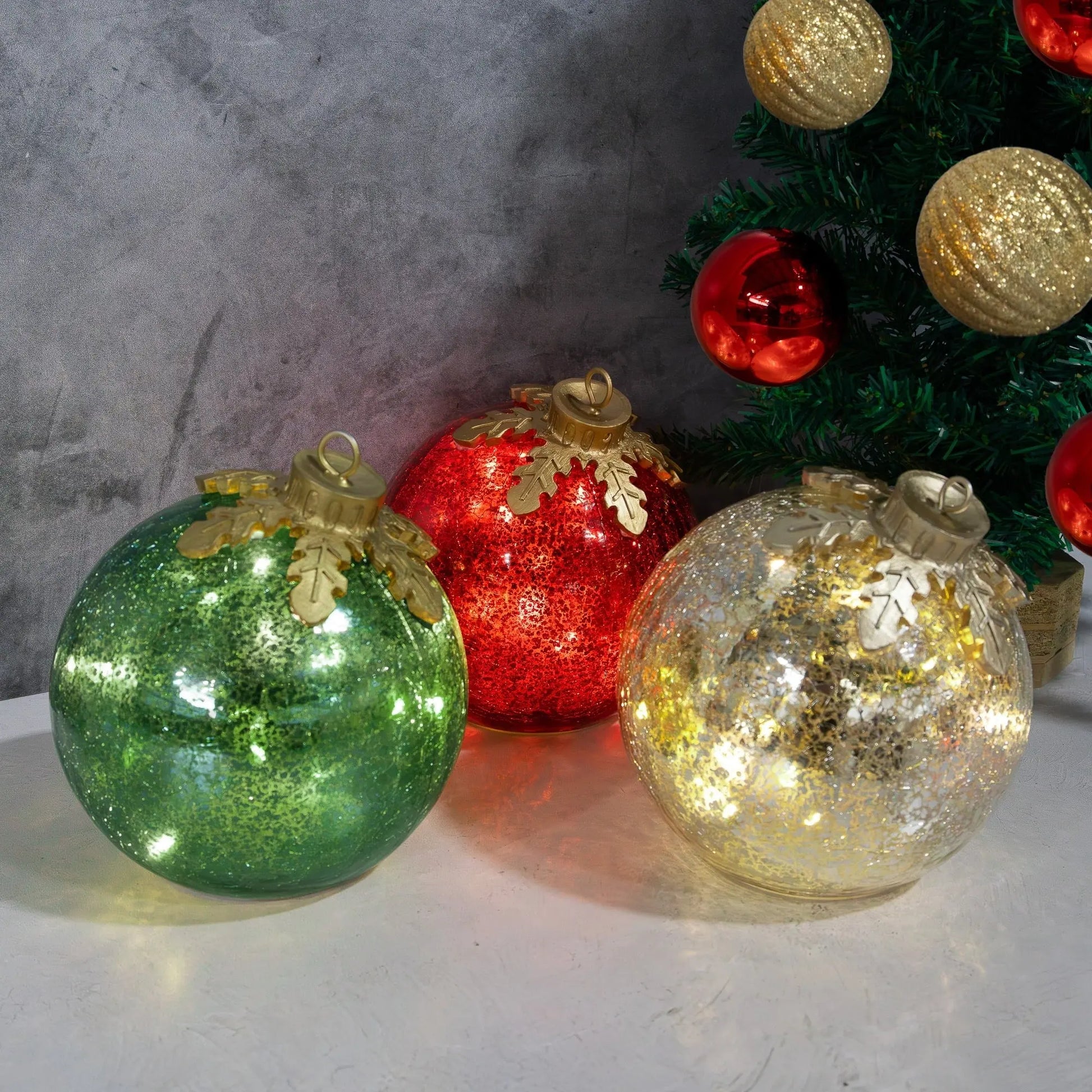 Glas-Tischornamente Weihnachten 3er Set — Verleihen jedem Tisch funkelnden Zauber Mivoza Deutschland