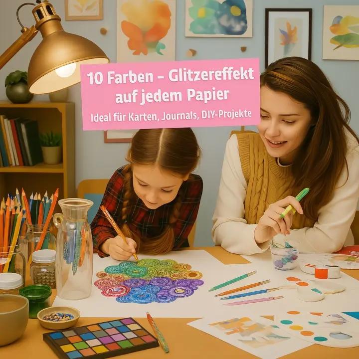Glitzer-Gelstifte Set – 10x Farben für Karten, Bullet Journals & DIY Mivoza Deutschland