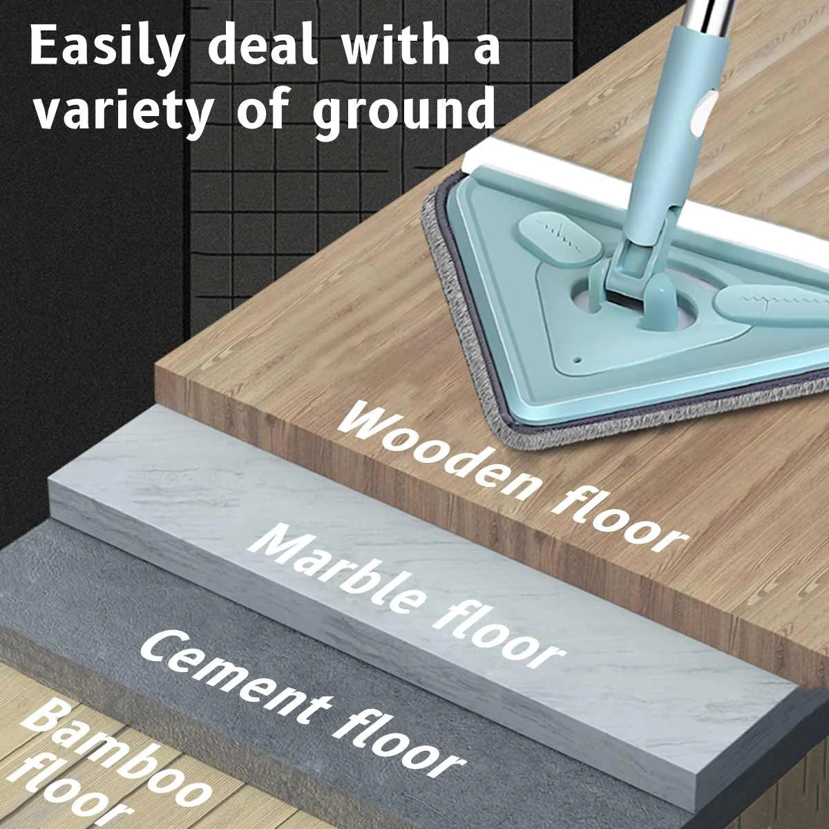 Multifunktionaler drehbarer Dreiecksmop