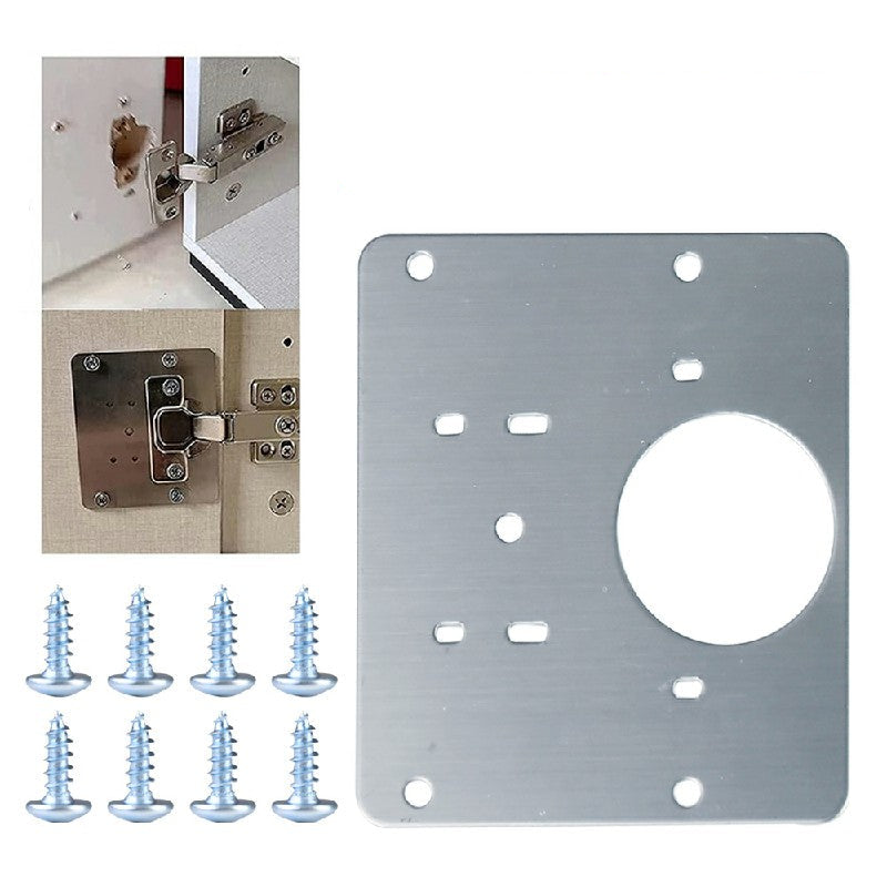 2+2 GRATIS | Scharnier-Reparaturplatten-Set [INKLUSIVE Schrauben] Mivoza Deutschland