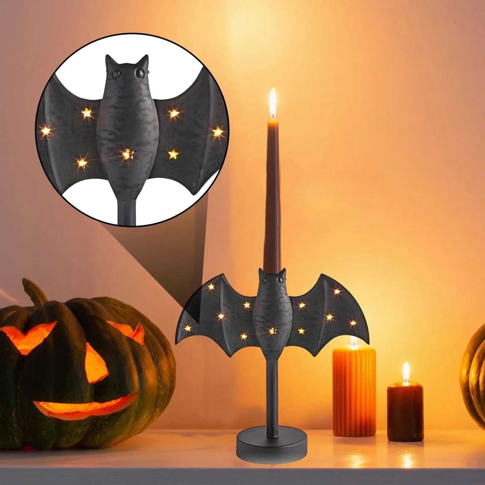 Halloween Fledermaus-Kerzenhalter – Dunkel, gemütlich & dekorativ Mivoza Deutschland