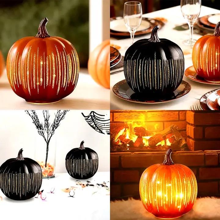 Halloween Kürbislampe – Funkelndes LED-Licht mit Timer Mivoza Deutschland