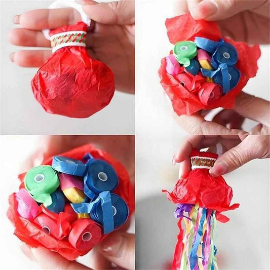 Wurf-Streamer aus Papier – Farbige Überraschung ganz ohne Konfetti-Chaos (10 Stück)