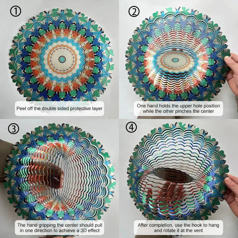 Hängendes Windspiel aus Metall für Balkon und Garten Mivoza Deutschland
