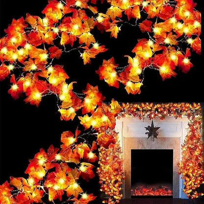 Herbst Ahornblatt LED-Lichterkette — Warmes Licht & gemütliche Stimmung Mivoza Deutschland