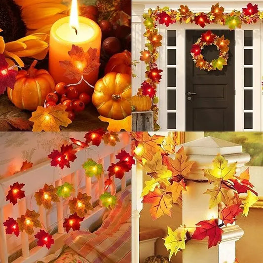 Herbst Ahornblatt LED-Lichterkette — Warmes Licht & gemütliche Stimmung Mivoza Deutschland