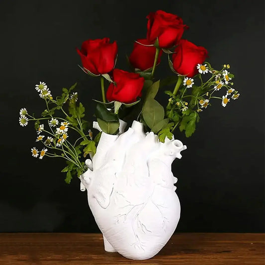 Herzförmige Resin-Kunstvase – Elegante, kreative Blumendekoration Mivoza Deutschland