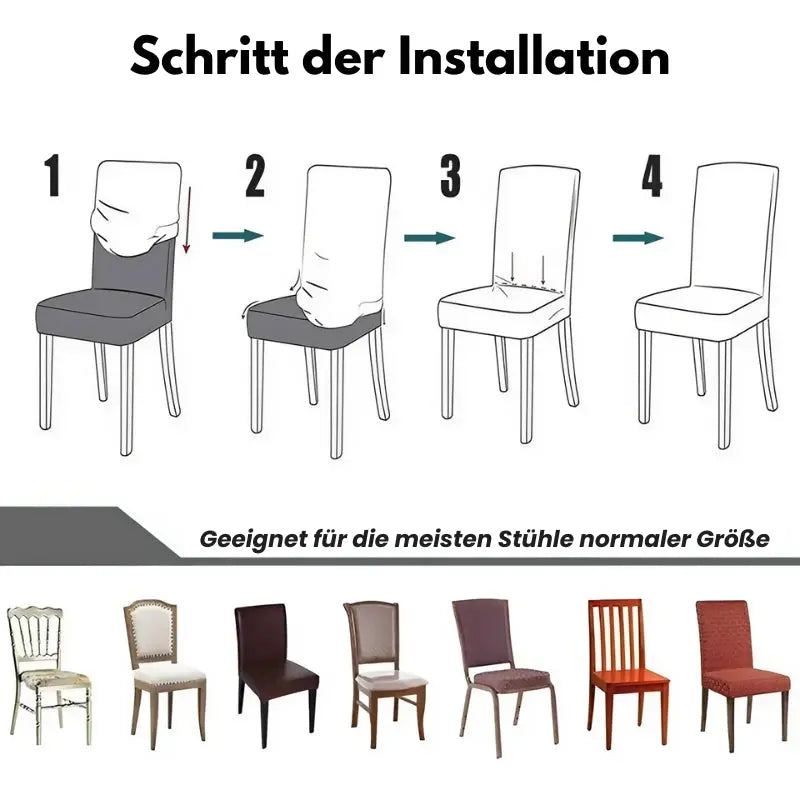 Hochwertige Stuhlhussen aus Jacquard-Stoff Mivoza Deutschland
