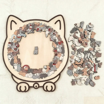Holzpuzzle Katze