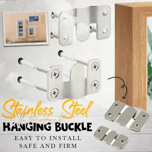 Interlock Hängeschnalle — Edelstahl Wandkunst-Haken mit sicherem Halt (5 Stück) Mivoza Deutschland