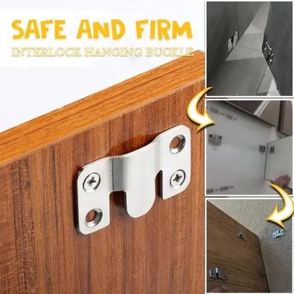 Interlock Hängeschnalle — Edelstahl Wandkunst-Haken mit sicherem Halt (5 Stück) Mivoza Deutschland